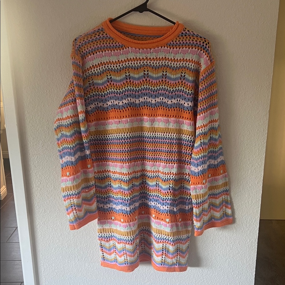 ASOS Multicolor Knit Swim Coverup - Picture 2 of 4